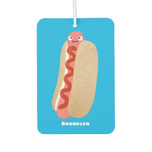 Cute funny hot dog Weiner cartoon Air Freshener