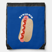 Cute funny hot dog Weiner cartoon