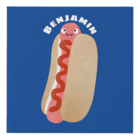 Cute funny hot dog Weiner cartoon