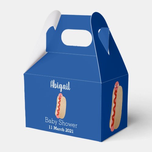 Cute funny hot dog Weiner cartoon  Favor Boxes