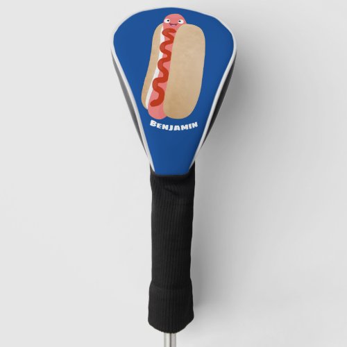 Cute funny hot dog Weiner cartoon  Golf Head Cover