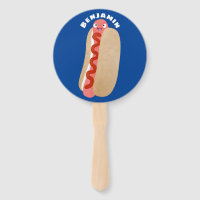 Cute funny hot dog Weiner cartoon