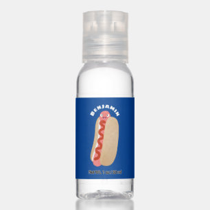 Cute funny hot dog Weiner cartoon Hand Sanitizer