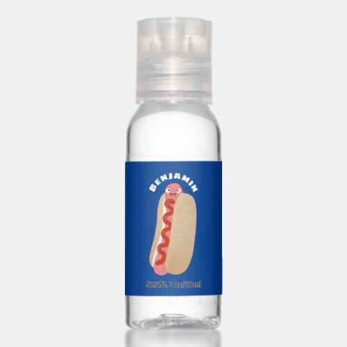 Cute funny hot dog Weiner cartoon  Hand Sanitizer