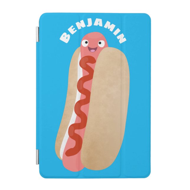 Cute funny hot dog Weiner cartoon iPad Mini Cover (Front)