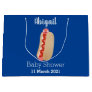 Cute funny hot dog Weiner cartoon  Large Gift Bag