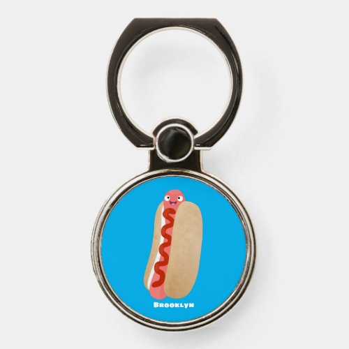 Cute funny hot dog Weiner cartoon Phone Ring Stand