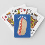 Cute funny hot dog Weiner cartoon  Playing Cards