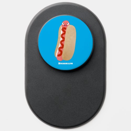 Cute funny hot dog Weiner cartoon PopSocket
