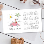 Cute Funny Humorous California 2026 Calendar<br><div class="desc">This funny and cute California 2026 Magnetic Calendar features a cartoon illustration of a middle age woman driving her fancy car along the highway. Sun and palm trees are in the background. Illustration is done in a very simple pen and ink technique with a few spots of color.</div>