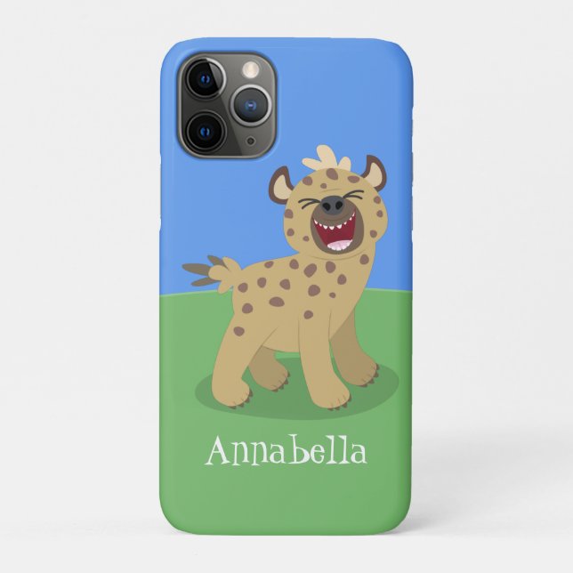 Cute funny hyena laughing cartoon illustration Case-Mate iPhone case (Back)