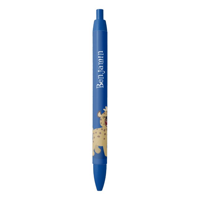 Cute funny hyena laughing cartoon illustration pen (Front Vertical)