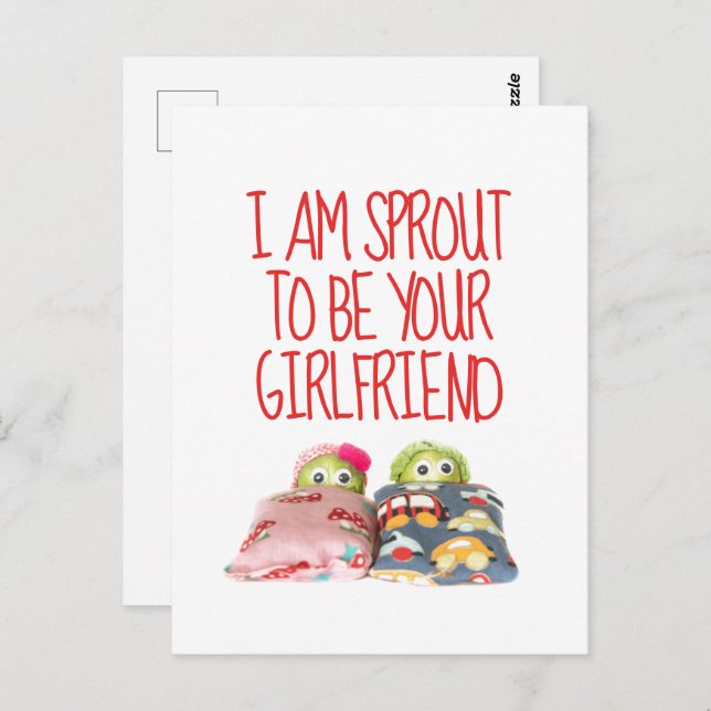 Cute funny I am sprout Valentine's Day Postcard (Front/Back)