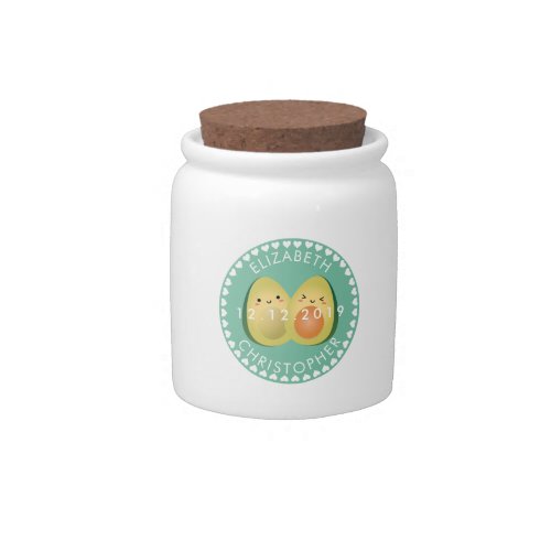 Cute Funny I love You Lets Avocuddle Anniversary Candy Jar