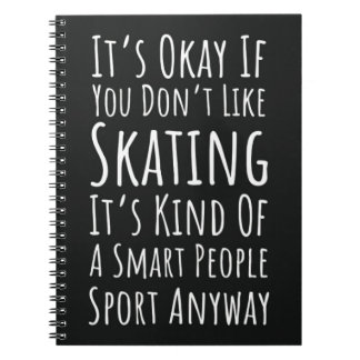 Cute Funny Ice Skating Gifts Humor Winter Sports Notebook