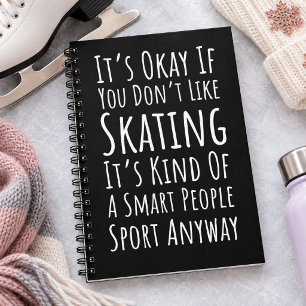 Cute Funny Ice Skating Gifts Humor Winter Sports Notebook