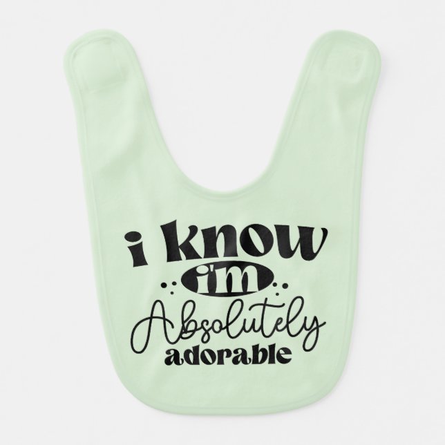 Cute Funny Infant Feeding Bib Gift for Babies (Front)