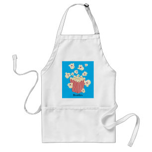 Cute funny jumping popcorn cartoon adult apron