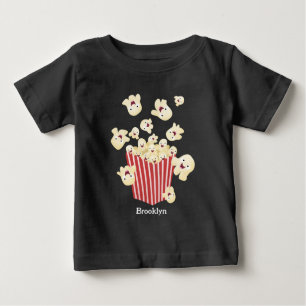 Cute funny jumping popcorn cartoon baby T-Shirt