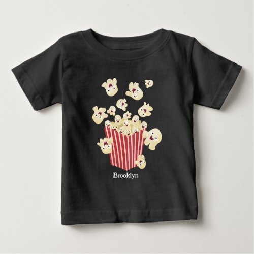 Cute funny jumping popcorn cartoon baby T_Shirt