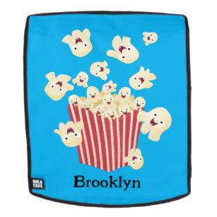 Cute funny jumping popcorn cartoon backpack