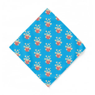Cute funny jumping popcorn cartoon bandana
