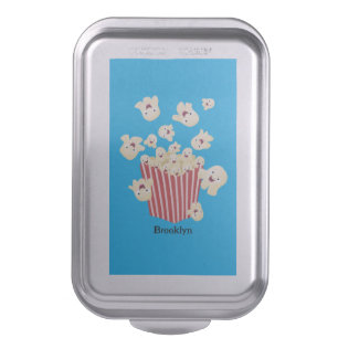 Cute funny jumping popcorn cartoon cake pan