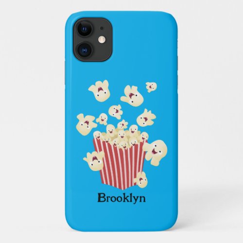 Cute funny jumping popcorn cartoon iPhone 11 case