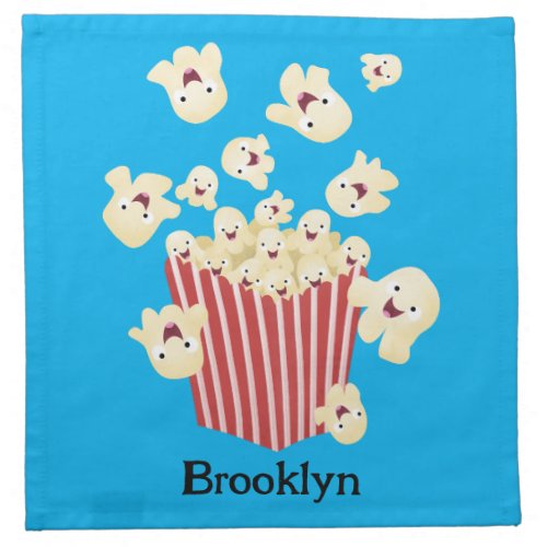 Cute funny jumping popcorn cartoon cloth napkin