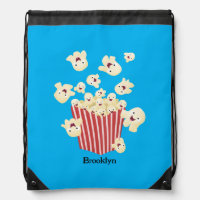 Cute funny jumping popcorn cartoon