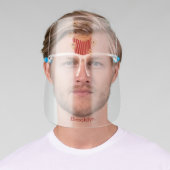 Cute funny jumping popcorn cartoon face shield (Insitu)