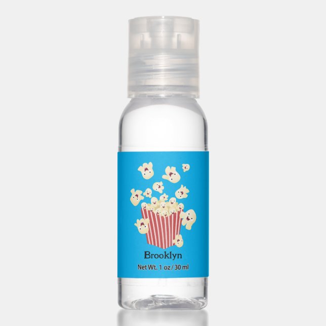 Cute funny jumping popcorn cartoon hand sanitizer (Front)