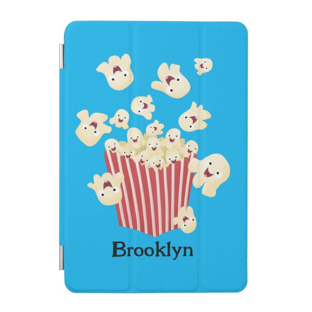 Cute funny jumping popcorn cartoon iPad mini cover (Front)