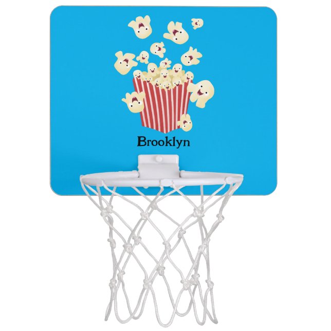Cute funny jumping popcorn cartoon mini basketball hoop (Front)