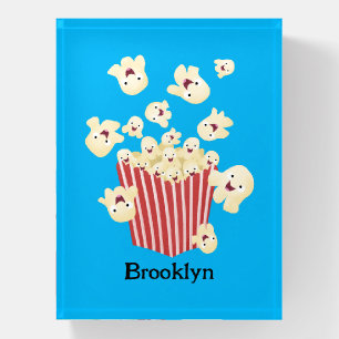 Cute funny jumping popcorn cartoon paperweight