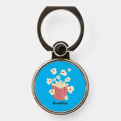 Cute funny jumping popcorn cartoon phone ring stand