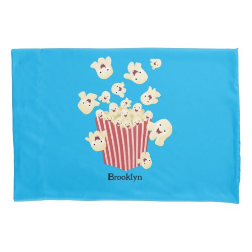 Cute funny jumping popcorn cartoon pillow case