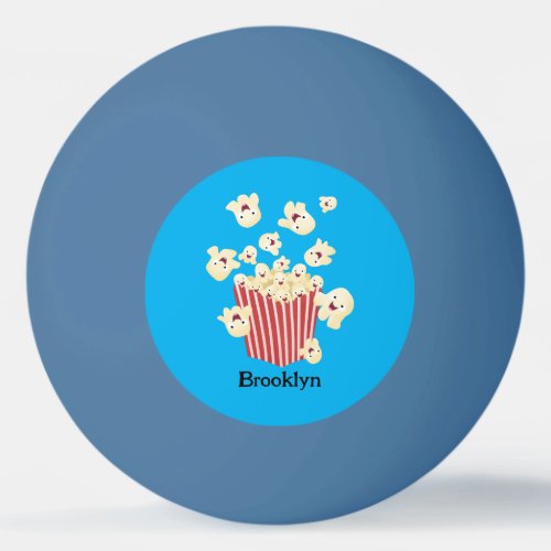 Cute funny jumping popcorn cartoon ping pong ball