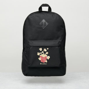 Cute funny jumping popcorn cartoon port authority® backpack