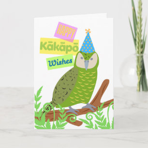 Cute Funny Kakapo Birthday Be Unique Card