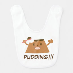 Cute Funny Kawaii Chocolate PUDDING!!!! Baby Bib