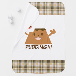 Cute Funny Kawaii Chocolate PUDDING!!!! Baby Blanket