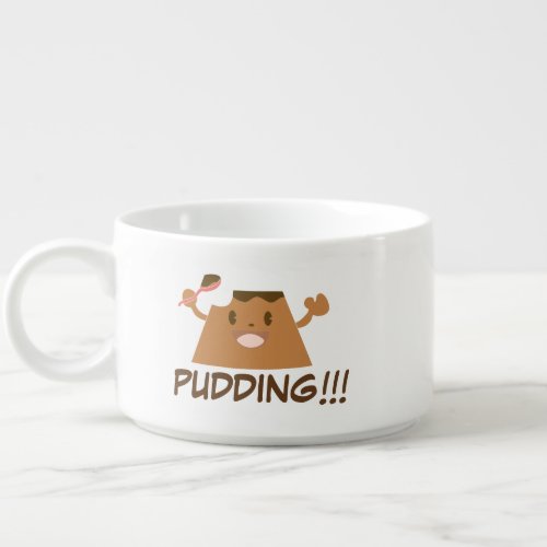 Cute Funny Kawaii Chocolate PUDDING Bowl