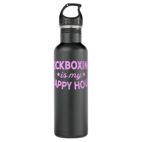 Cute Funny Kickboxing My Happy Hour Women Workout  Stainless Steel Water Bottle