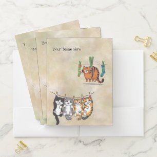 Cute Funny Kitten Custom Pocket Folder