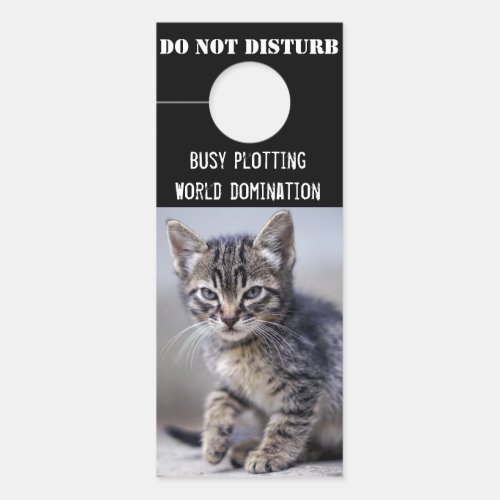 Cute Funny Kitten Do Not Disturb Door Hanger