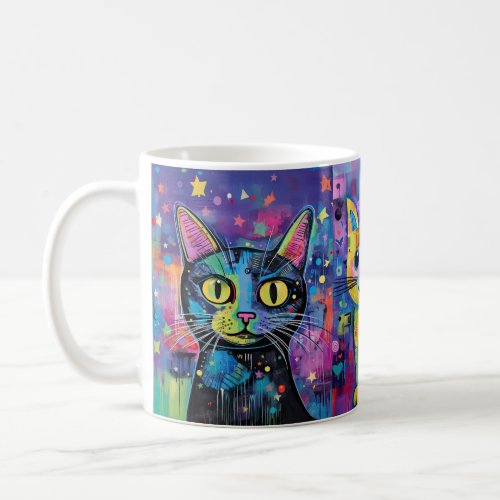 Cute Funny Kitty Cat Mixed Media Animal Pet  Coffee Mug