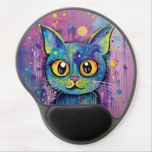 Cute Funny Kitty Cat Mixed Media Animal Pet Gel Mouse Pad