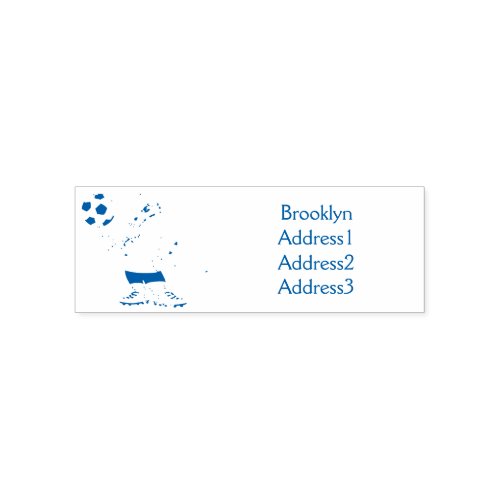 Cute funny Komodo dragon playing soccer cartoon Self_inking Stamp