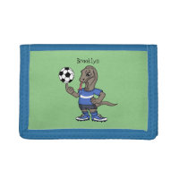 Cute funny Komodo dragon playing soccer cartoon